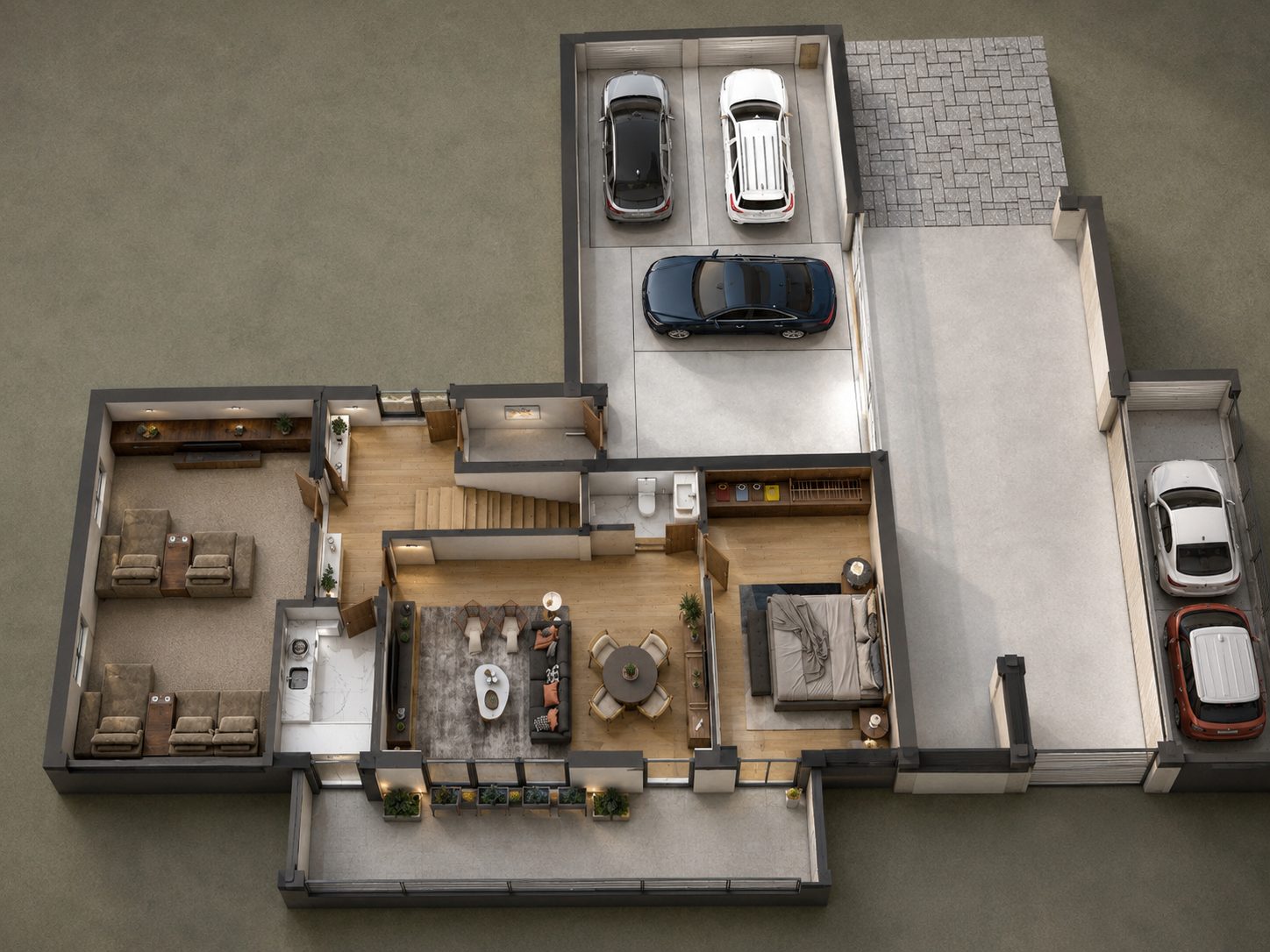 Garagem box para 5 carros
